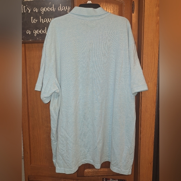 Foundry Heathered Blue and Light Blue Polo Shirts In A Size 4XL. Casual, Summer - Picture 4 of 11
